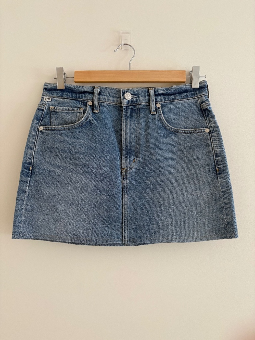 Citizens of Humanity Women's Denim Straight Mini Skirt 'Beatnik'